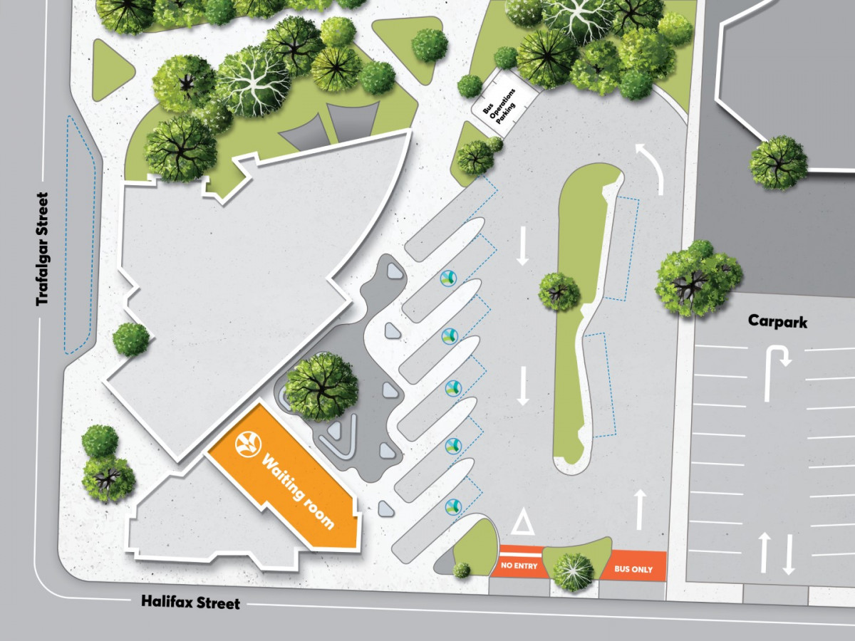 Next stop Nelson Bus Hub – work at Millers Acre to start