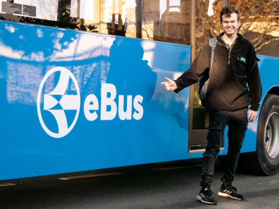 Ryan in front of eBus 12 July 2023 2